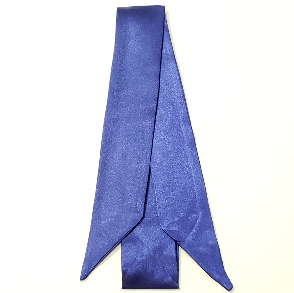 ⤵️⤵️1pc Solid Blue Navy Design Satin Scarves